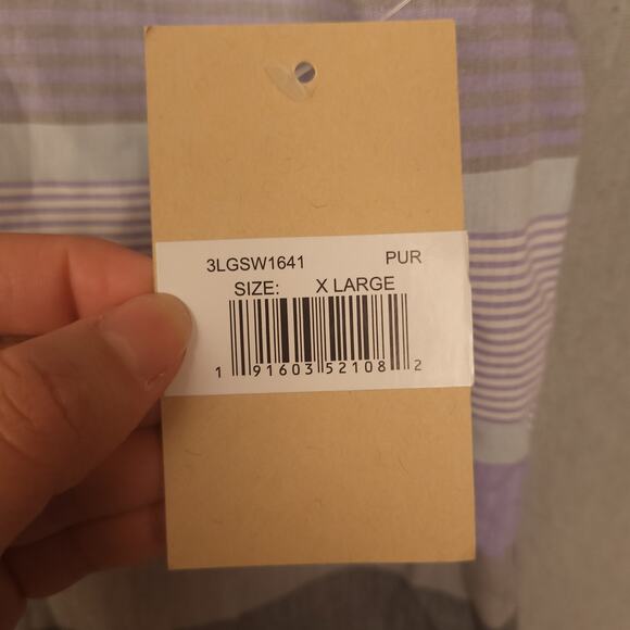 Levi's Men's Button-Up Shirt XL Short Sleeve Striped Casual Purple NWT - Picture 4 of 7